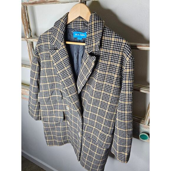M.I.H Tweed Double Breasted Coat with pockets size Large - Picture 3 of 15